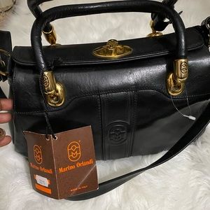 Marino Orlandi black genuine leather bag.